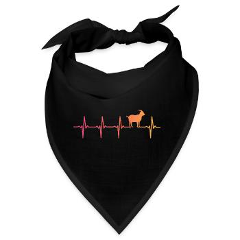 Ziege Sonnenuntergang Herzschlag Ziegen Ziege - Bandana - Schwarz - Vorne