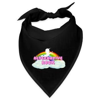 Alternative Rock Regenbogen Einhorn - Bandana - Schwarz - Vorne