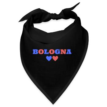 Bologna Italien - Bandana - Schwarz - Vorne