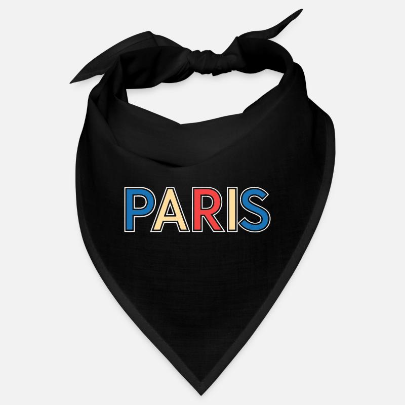 Pariser Farbblocktypografie Bandana