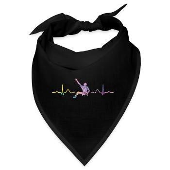 Boulderer Herzschlag Boulder Bouldern - Bandana - Schwarz - Vorne