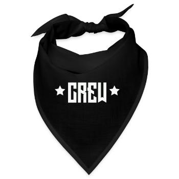 Crew Emblem mit Sternen - Bandana - Schwarz - Vorne