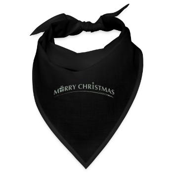merry Christmas Schriftzug mit Symbolen - Bandana - Schwarz - Vorne