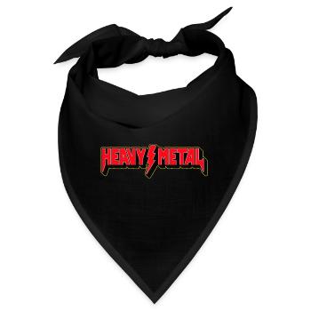 Heavy Metal 3D-Logo - Bandana - Schwarz - Vorne