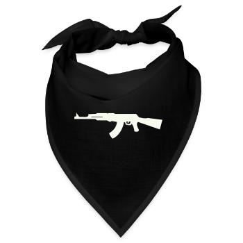 Gewehr Silhouette im Minimalstil - Bandana - Schwarz - Vorne