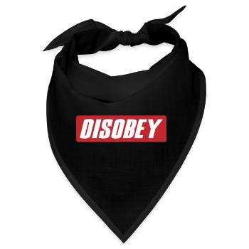 disobey | Farben änderbar - Bandana - Schwarz - Vorne