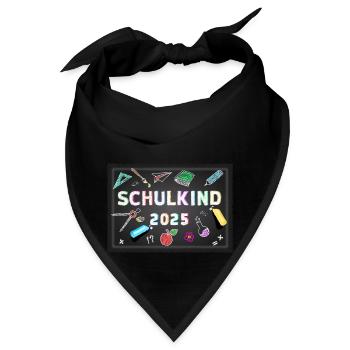 Schulkind 2025 Erstklässler - Bandana - Schwarz - Vorne