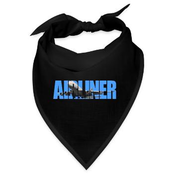 Airliner Jumbo-Jet - Bandana - Schwarz - Vorne