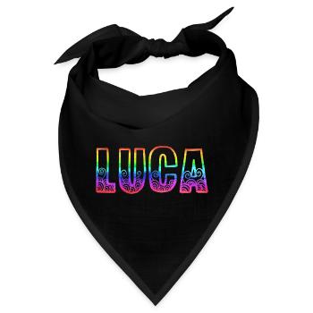 luca rs regenbogen - Bandana - Schwarz - Vorne