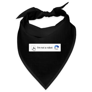 Ich bin kein Roboter - Bandana - Schwarz - Vorne