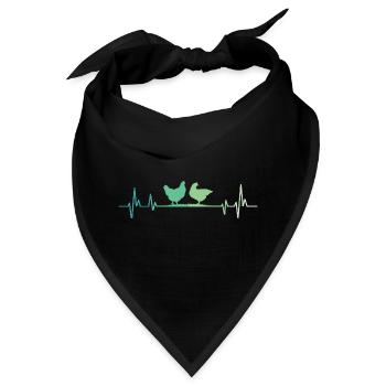 Hennenherzschlag-Hennen - Bandana - Schwarz - Vorne
