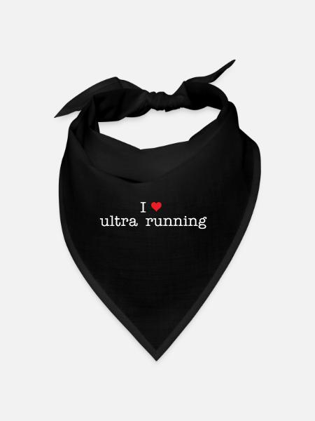 Ich liebe Ultra Running - Bandana - Schwarz - Vorne