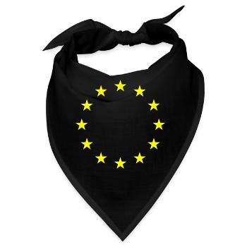 EU Flagge - Bandana - Schwarz - Vorne
