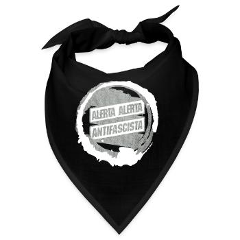 ALERTA ALERTA ANTIFASCISTA PROTEST - Bandana - Schwarz - Vorne