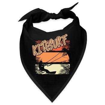 Kitesurfen Kitesurf Kitesurfer Kiteboard - Bandana - Schwarz - Vorne