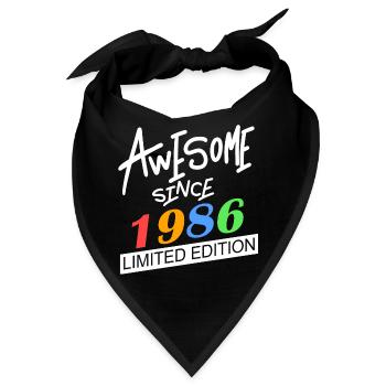 1986 - Jahrgang 1986 - Fantastisch seit 1986 - Bandana - Schwarz - Vorne