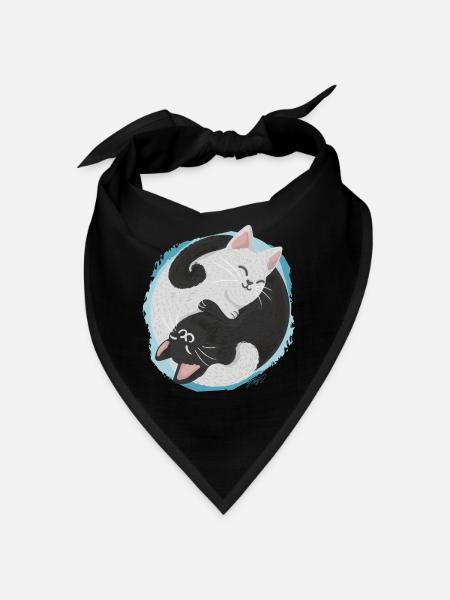 Jing Jang Cats - Bandana - black - Front