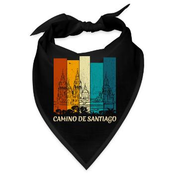 Camino - Jakobsweg - Pilgertour - Santiago - Bandana - Schwarz - Vorne