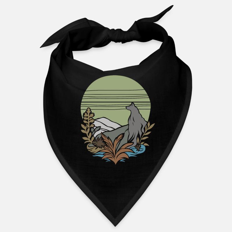 vintage wolf Bandana