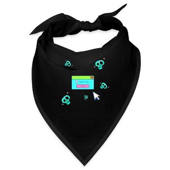 Game over,nerd, Computerspiel,gamer, spiel - Bandana - Schwarz - Vorne
