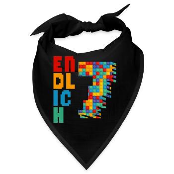 Endlich 7 Baustein - Bandana - Schwarz - Vorne