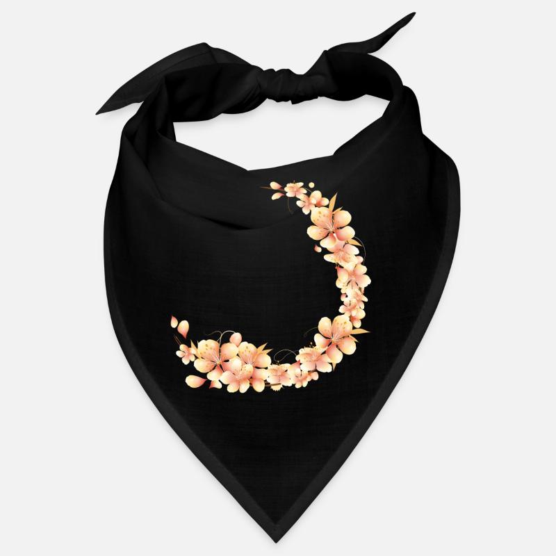 Peach blossom wreath in velvety-soft peach tone Bandana