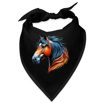 Pferd - Bandana - Schwarz - Vorne