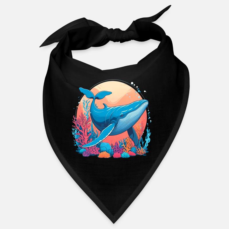 Blue Whale Drawing Bandana
