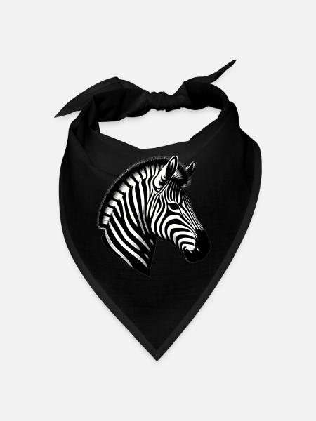 Zebra - Bandana - Schwarz - Vorne
