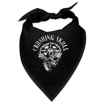 Zermalmendes Schädel-Powerlifting - Bandana - Schwarz - Vorne