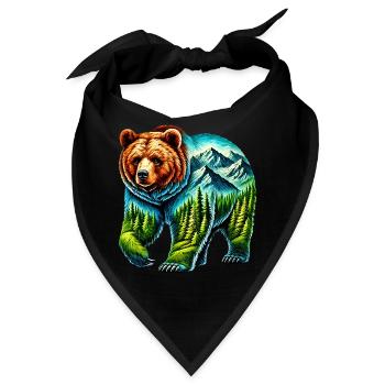 Bär - Bandana - Schwarz - Vorne