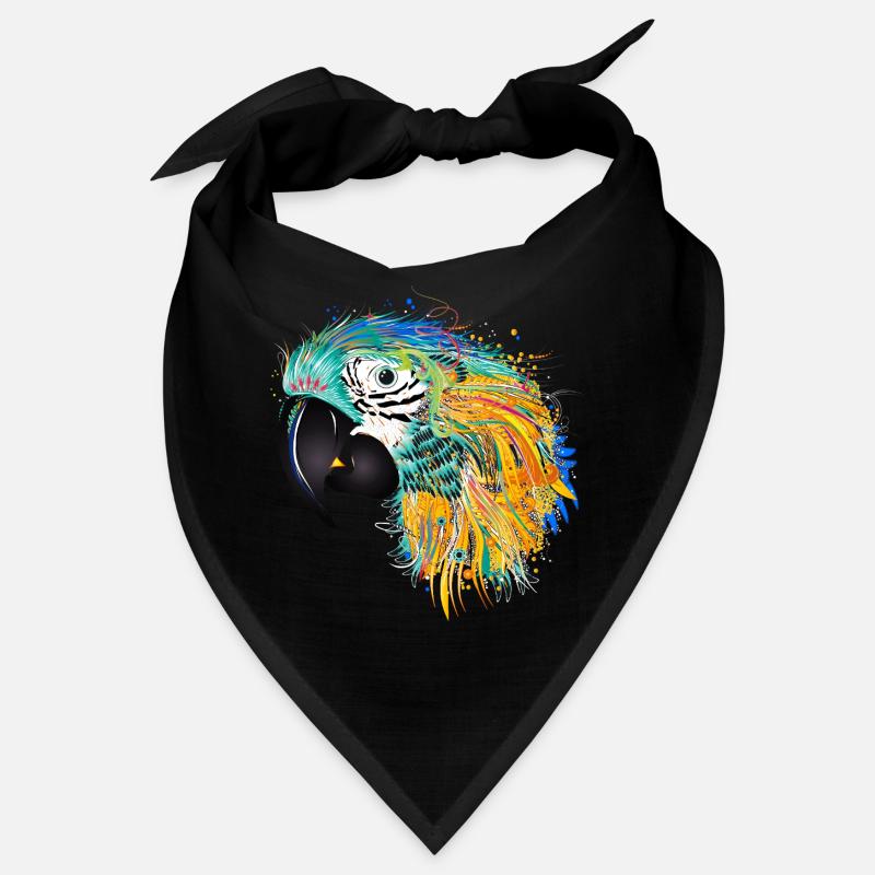Colorful Parrot – Colorful Tropical Artwork Bandana