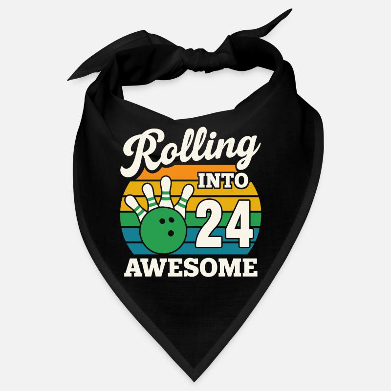 Bowling rétro 24e anniversaire Design Bandana