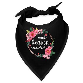 Make Heaven Crowded Glaube Blumen Design - Bandana - Schwarz - Vorne