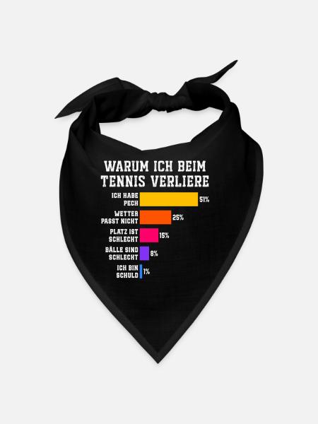 Pourquoi je perds au tennis Tennis - Bandana - noir - Devant