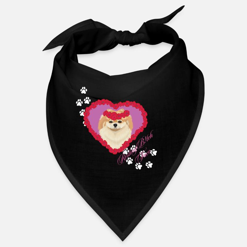 Ruhende Tch-Gesicht-Pomeranian Bandana