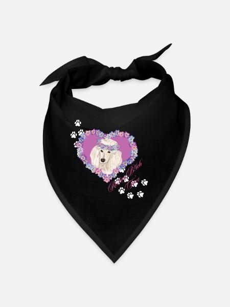 Resting B!tch Face Pudel - Bandana - Schwarz - Vorne