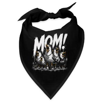 Mama! Lustiger Seagulls Streetwear-Stil - Bandana - Schwarz - Vorne