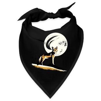 Schakal im Mondlicht - Bandana - Schwarz - Vorne