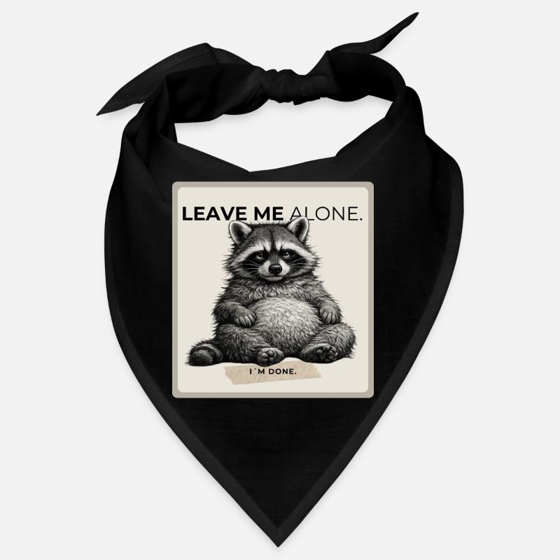Leave Me Alone Raccoon Meme Bandana