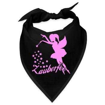 Pink Zauberfee mit Sternen - Bandana - Schwarz - Vorne