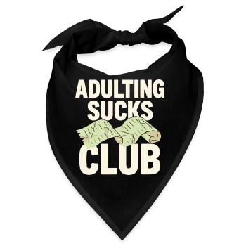 Adulting Sucks Club Rechnungschaos - Bandana - Schwarz - Vorne