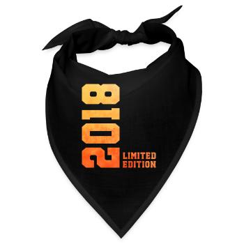 8. Geburtstag limited edition 2018 jahrgang 2018 - Bandana - Schwarz - Vorne