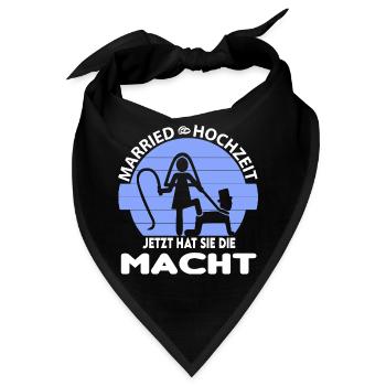 Junggesellenabschied Sie hat die Macht Peitsche - Bandana - Schwarz - Vorne