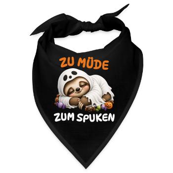 Zu Müde Zum Spuken – Faultier Geist Kinder - Bandana - Schwarz - Vorne