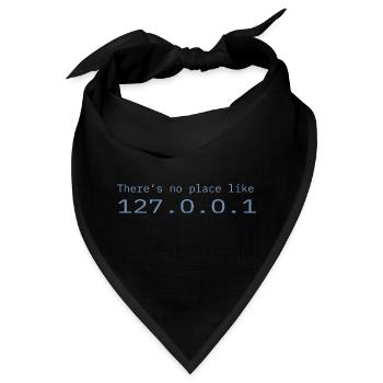 Programmierer Nerd IT Kein Ort wie Localhost - Bandana - Schwarz - Vorne