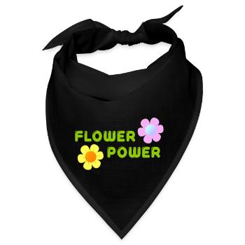 FLOWER POWER - Bandana - Schwarz - Vorne