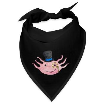 Axolotl niedlicher Molch Zylinder Mexiko Amphibien - Bandana - Schwarz - Vorne