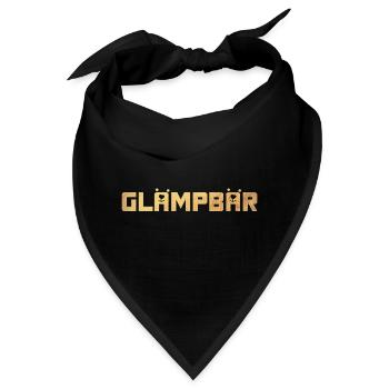 Glamper Camper Gold Bär coole Sprüche Camping Fan - Bandana - Schwarz - Vorne