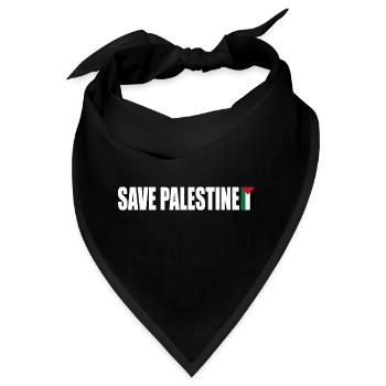 Save palestine - Bandana - Schwarz - Vorne